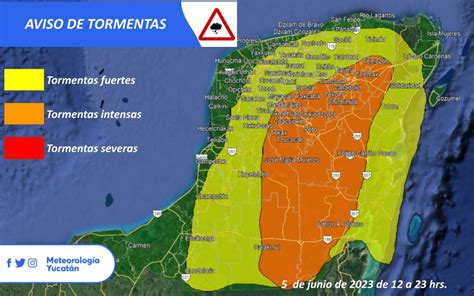 Meteorolog A Yucat N On Twitter Aviso Especial De Tormentas Para