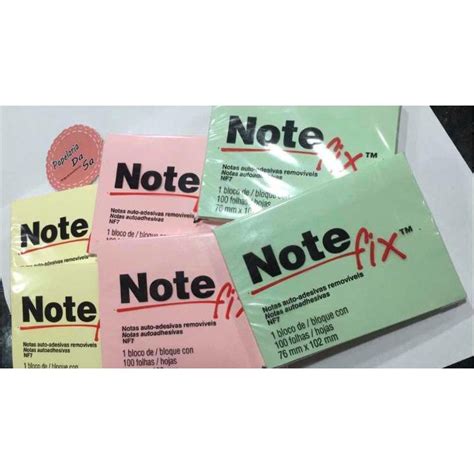 Bloco Adesivo Notefix X Bloco Folhas Shopee Brasil