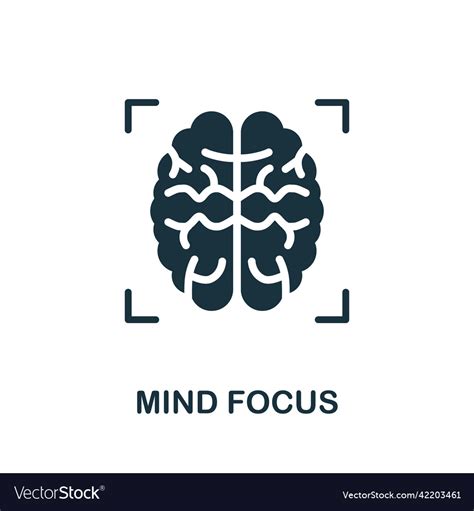 Mind Focus Icon Simple Element From Yoga Vector Image