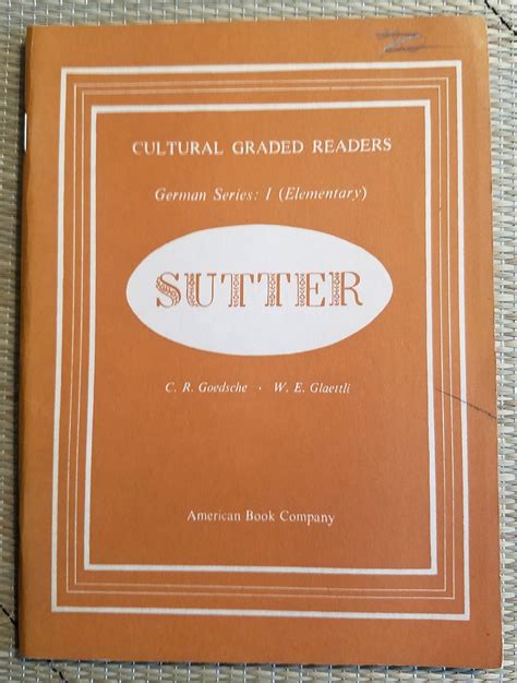 Sutter German Series I Cultural Graded Readers Series C R Goedsche