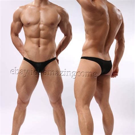 Men Mini Briefs Cheeky Underwear Comfy Enhance Bulge Pouch Bikini Thong Briefs Ebay