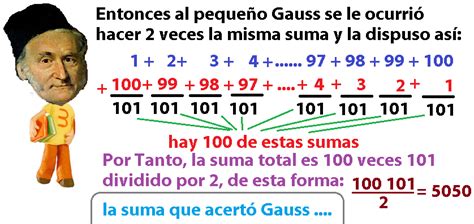 Matematicas Maravillosas La Suma De Gauss