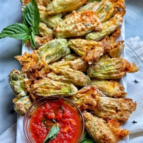 Air Fried Stuffed Zucchini Flowers Sweet Savory And Steph