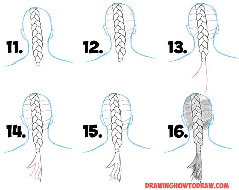 How To Draw Braids With Easy Step By Step Drawing Tutorial How To