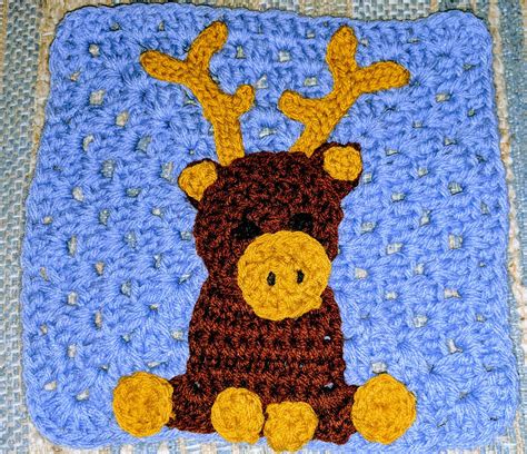 MOOSE APPLIQUE CROCHET PATTERN