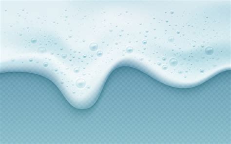 Soap Foam With Bubbles Premium Vector