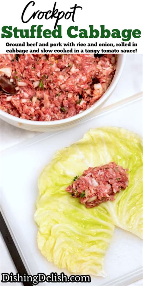 Crockpot Cabbage Rolls • Dishing Delish