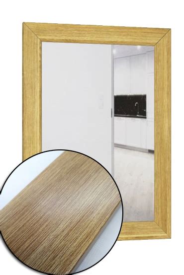 Lustro w grubej 6cm ramie 70x50 dąb amerykański mdf 6cm Cena