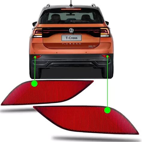 Par Refletor Parachoque Traseiro Vw T Cross 2019 A 2022 Orig