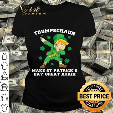 Dabbing Trump Leprechaun Make St Patrick S Day Great Again T Shirt