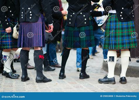 Men In Traditional Kilts Stock Photo Image Of Bagpiper 29853808