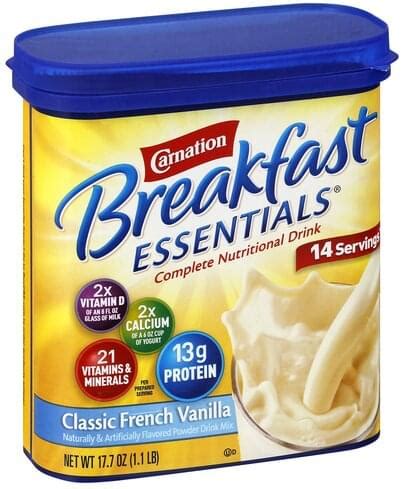 Carnation Classic French Vanilla Powder Drink Mix - 17.7 oz, Nutrition Information | Innit