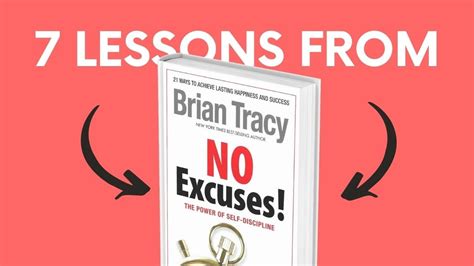 No Excuses By Brian Tracy Top 7 Lessons Book Summary Youtube