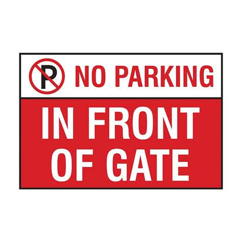 Mitrin No Parking Sign Board 12 X 18 Inch No Parking In Front Of