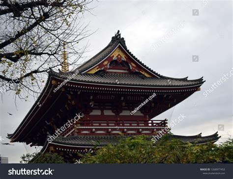 Japanese Temple Building Stock Photo 1268977453 Shutterstock