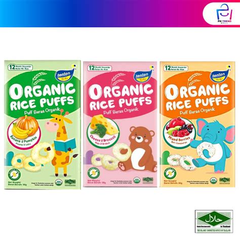 Tenten Orgganic Rice Puffs 30g For 12m Lazada