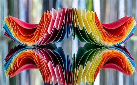 Premium Photo Background Macro Image Of Colorful Origami Pattern Made