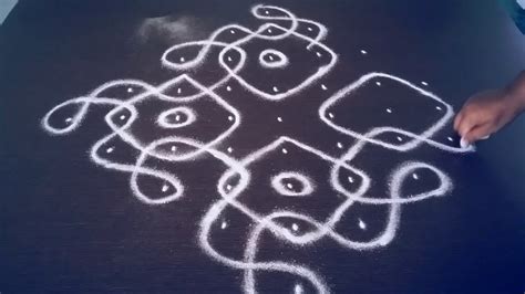 9 Pulli Kolam 5 Step By Step Kolam Kolam With Dots Sikku Kolam