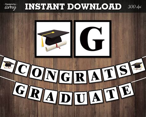 Congrats Grad Banner Printable