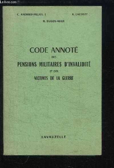 Code Annot Des Pensions Militaires D Invalidit Et Des Victimes De La