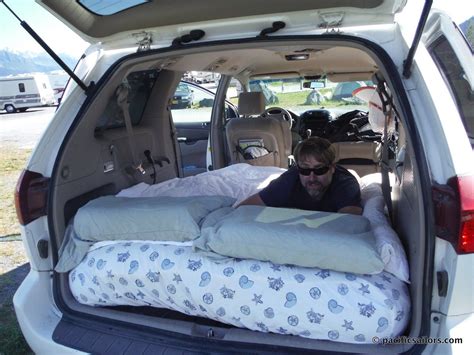 Camping in a Toyota Sienna minivan. Full size air mattress. van life ...