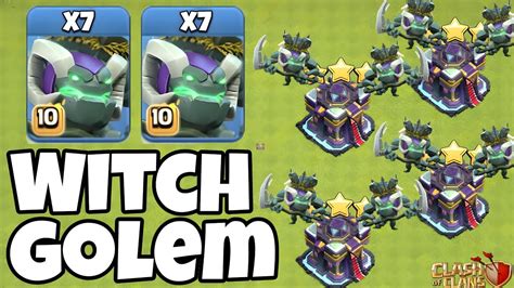 NEW WITCH GOLEM ATTACK STRATEGY!! Top Ground Attack Strategy Town Hall ...