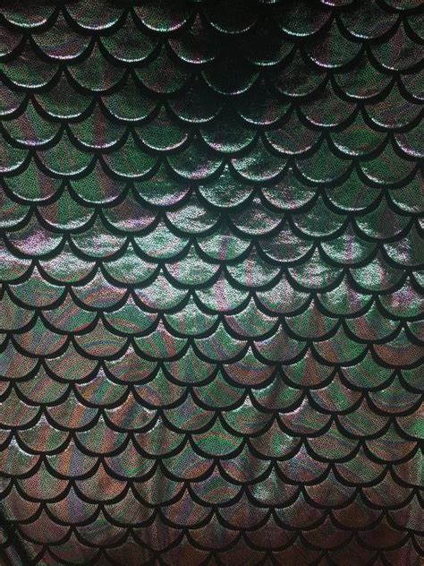 Way Stretch Two Tone Iridescent Jumbo Mermaid Fish Scales Spandex Foil