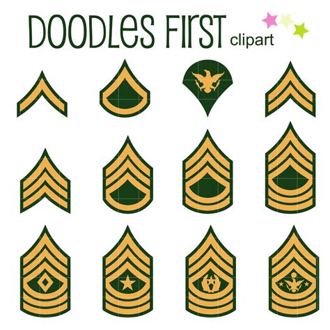 Military Ranks Clip Art Set – Daily Art Hub // Graphics, Alphabets & SVG