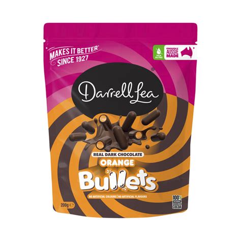 Buy Darrell Lea Dark Orange Bullets 200gram Coles