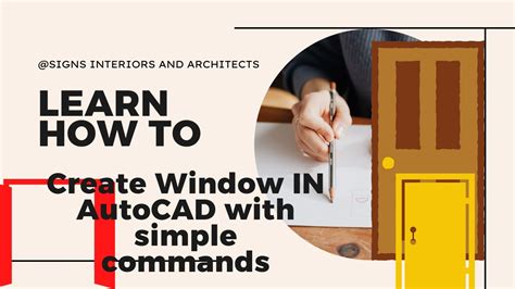 How To Create Window In Autocad Symbols Youtube