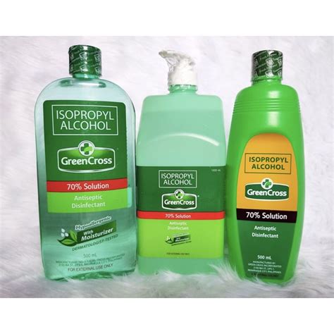 Green Cross Isopropyl Alcohol 70 Solution 500ml Regular With Moisturizer Shopee Philippines