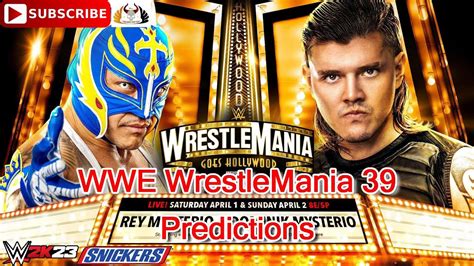 Wwe Wrestlemania 39 Rey Mysterio Vs Dominik Mysterio Predictions Wwe 2k23 Youtube