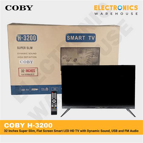 COBY H 3200 32 Inches Super Slim Flat Screen Smart LED HD TV With