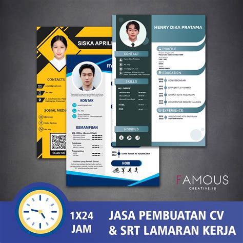 Jual Jasa Pembuatan Cv Surat Lamaran Kerja Cv Ats Friendly Curriculum Vitae Proses Cepat Desain