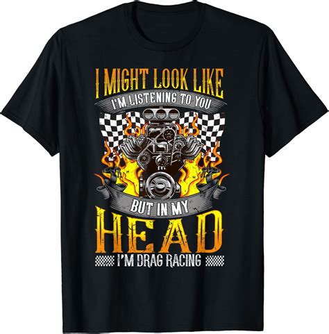 Mens Funny Drag Racing Lover Race Fan T Shirt Clothing