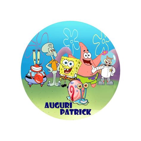 Cialda Tonda Spongebob Personalizzabile