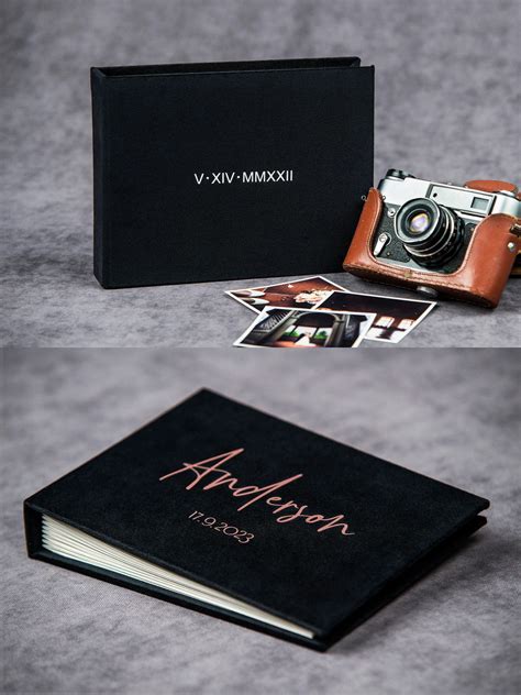 Black Guest Books Photo Albums Polaroid Guest Book Personalized