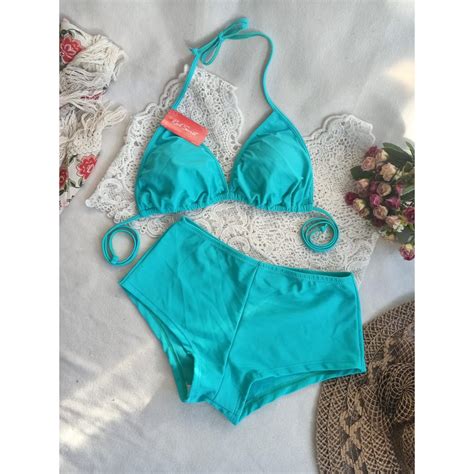 Jual BK 3302 RXO3 HIJAU TOSKA BIKINI BRA SEGITIGA SERUT DAN CELANA