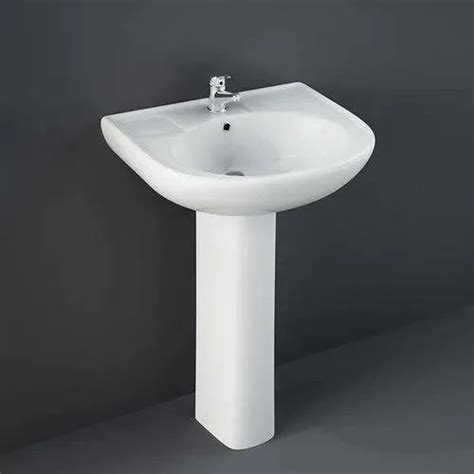 White Ceramic Pedestal Washbasin At Rs 4000 Ceramic One Piece