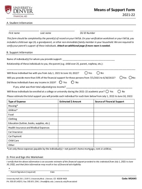 Fillable Online Fafsa On The Web Worksheet English