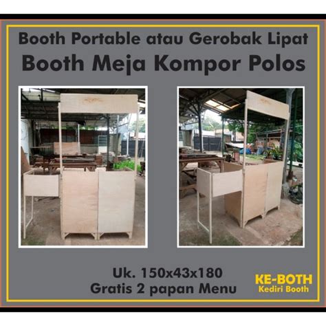 Jual BOOTH PORTABLE GEROBAK LIPAT MEJA LIPAT Booth Portable Gerobak