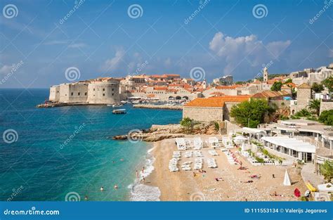 Dubrovnik seaside editorial stock image. Image of dalmatia - 111553134