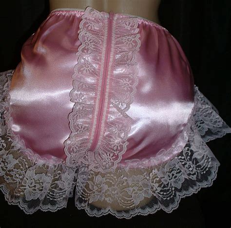 Adult Sissy Satin Full Cut Panties Cross Dresser Zipper Etsy