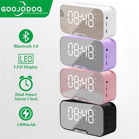 Jual Goojodoq Speaker Jam Bluetooth Portable Dan Fm Radio Wireless Bass