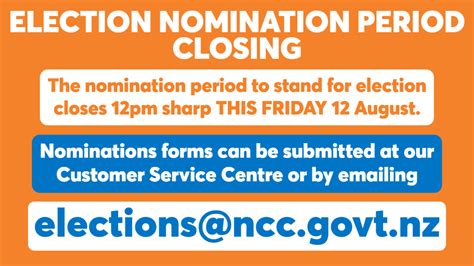 Final Call For Nominations For The Local Election Our Nelson