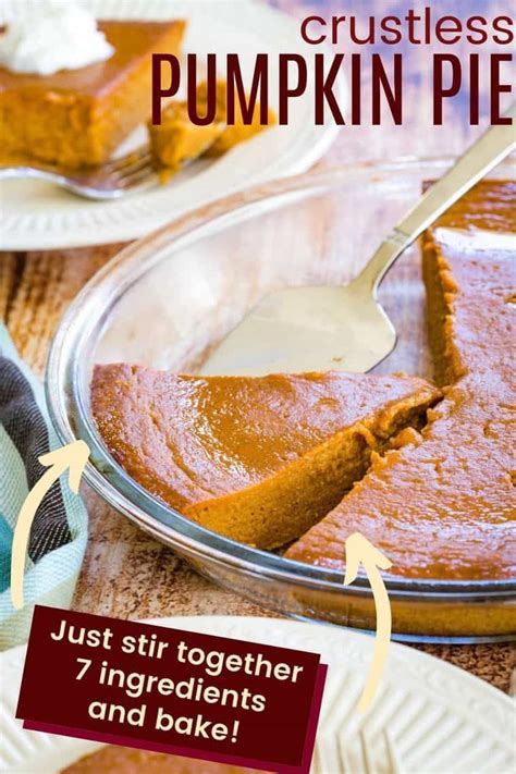 No Crust Pumpkin Pie The Best Sweet And Creamy Perfectly Spiced