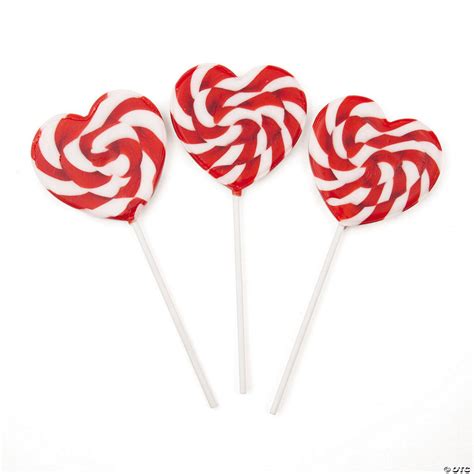 Heart Shaped Swirl Lollipops 12 Pc Oriental Trading