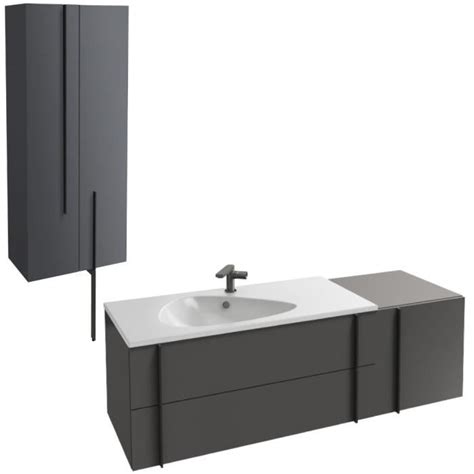 Meuble Lavabo Simple Vasque 145 Cm JACOB DELAFON Nouvelle Vague Gris