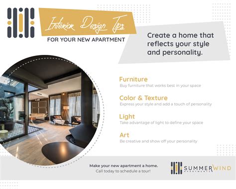 Interior Design Tips for Your New Apartment - Summerwind Apartments