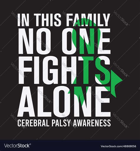 Cerebral palsy awareness green ribbon american Vector Image